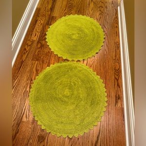 World Market round bath mats